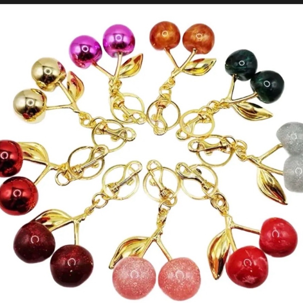 CHERRY SHAPED BAG CHARMS